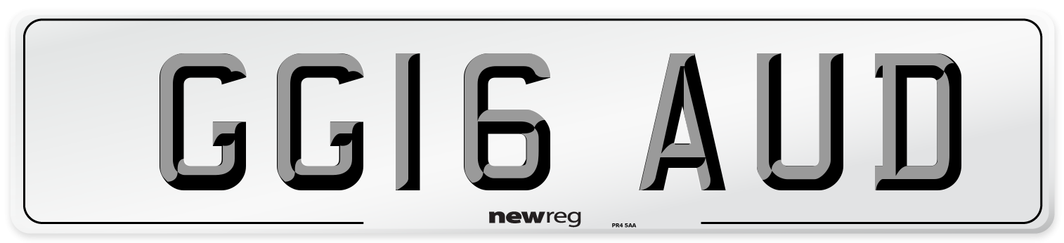 GG16 AUD Number Plate from New Reg